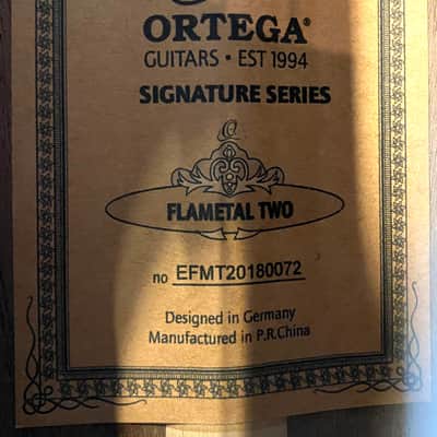 Ortega Signature Series Flametal-Two Natural Gloss Finish Cutaway Classical Acoustic-Electric Guitar with Original Hardshell Case image 3