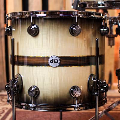 DW Collector's 333 Sycamore Ziricote Inlay Drum Set - 22,10,12,14,16,14sn - SO#1370116 image 7