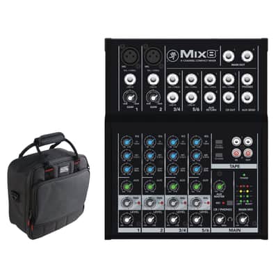 Mackie Mix8 8-channel Compact Mixer with Gator Mixer Bag image 1