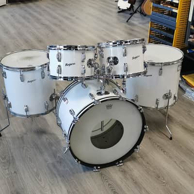 Rogers '70s 4 Pieces Drum Shell Kit, No Snare - White, Used image 14