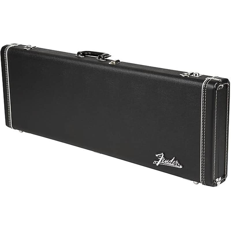 Fender G&G Deluxe Strat/Tele Hardshell Case, Left-Handed, Black with Orange Plush Interior 2016 image 2