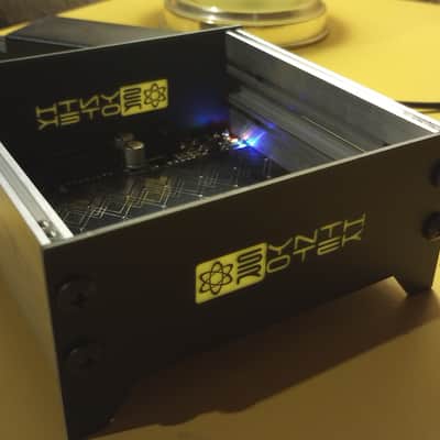 24hp powered eurorack skiff with DC power supply, lightly used, synthrotek Ecoskiff image 4