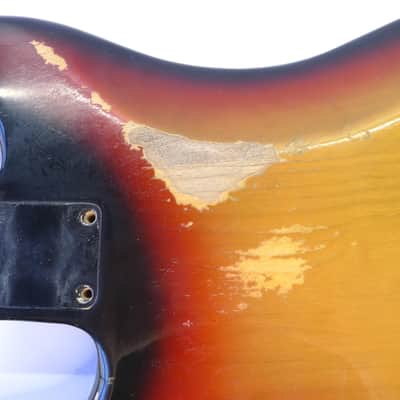 Vintage 1975 Fender P-P Precision Bass Double P-Bass Sunburst 4-Bolt Body mid-1970s image 4