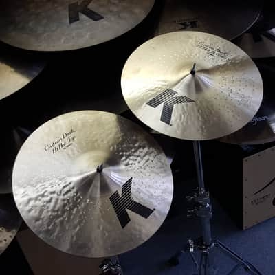 Zildjian 14" K Custom Dark Hi Hats Cymbals 940g Top 1241g Bottom image 1
