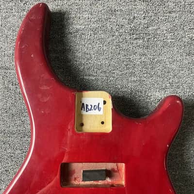 Red Glossy Finish 4 String Bass Basswood Body image 4
