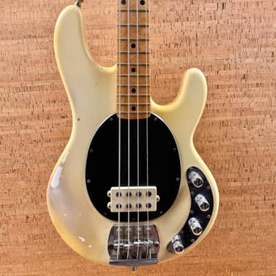Ernie Ball Music Man Stingray Bass  1987 - Rare White w/ Figured Maple Neck image 8
