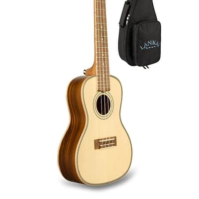 Lanikai Spruce Solid Top Morado Back and Sides Concert Ukulele +Free GigBag | NEW | Authorized Dealer image 1