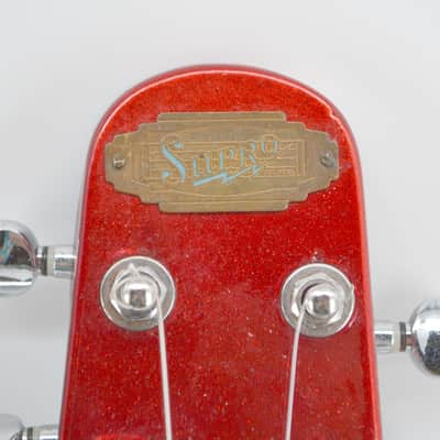 Supro Doubleneck Lap Steel 1953-54 - Red Metallic Sparkle image 2