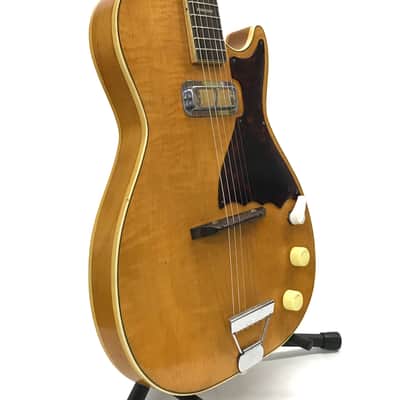 Vintage 1960 Harmony H-48 Flamed Blonde Mercury Stratotone image 1