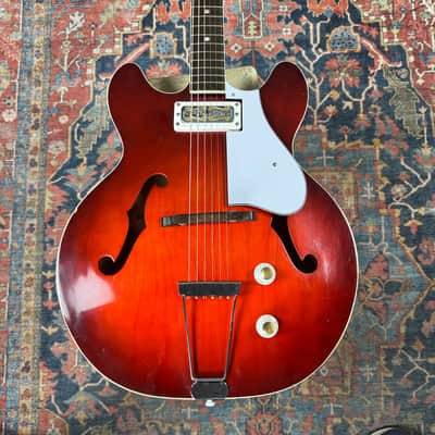 1969 Harmony Rocket I Model H53-1 Red Burst Made in USA Hard Case - 1969 image 8