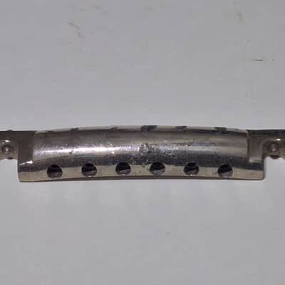 Original 1950s Gibson Les Paul Featherlight Aluminum Wraparound Stop Tail Piece - 1.1 oz - image 6