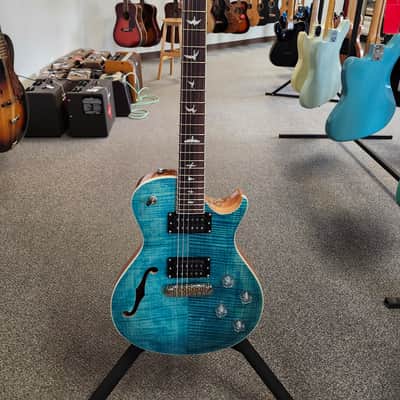 New 2025 PRS SE Zach Myers Semi-Hollow Electric Guitar - Myers Blue with PRS SE Gigbag image 2