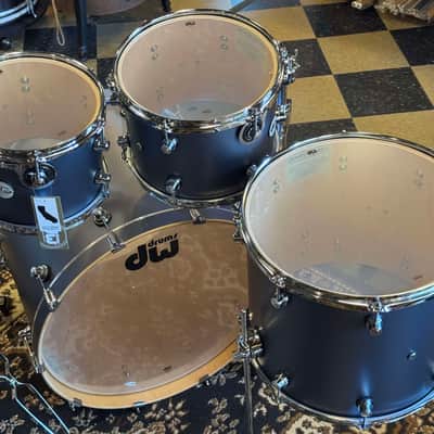 NEW DW Design Series Drum Set in Blue Slate - 18x22, 8x10, 9x12, 14x16 image 11