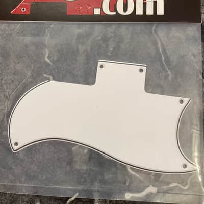 WD Pickguard for Gibson SG Standard '61 Reissue Half Face White 3 Ply WIDE BEVEL MADE IN USA image 1