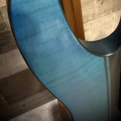 Schecter C-4 GT Bass - Satin Trans Blue w/ Black Racing Stripe (B-Stock) (708) image 10