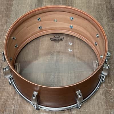 George Way Dunnett GW654T-TM 6.5 X 14'' Nyatoh Snare Drum 2017 - Dark Brown Matte Lacquer image 6