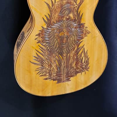 Blueberry NEW IN STOCK Handmade Acoustic Guitar Parlor Sized Guitar image 7
