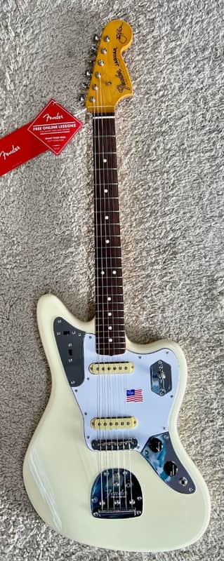 Fender Johnny Marr Jaguar, Rosewood Fingerboard, Olympic White Electric Guitar