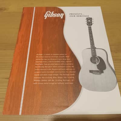 Vintage 1969 Gibson Heritage Deluxe / 12 and Blue Ridge Acoustic Guitar Introduction Flyer! Rare, Original Case Candy, Paperwork! image 1