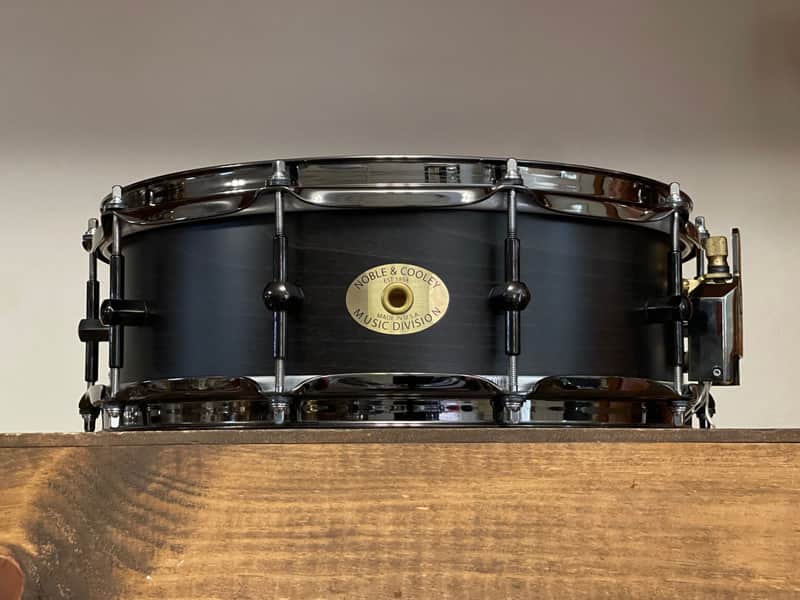 2015 Noble & Cooley 14" SS Classic Beech Solid Shell 5"x14 Snare Drum Transparent Black image 1