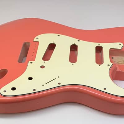 4lbs 2oz BloomDoom Nitro Lacquer Aged Relic Tahitian Coral S-Style Vintage Custom Guitar Body image 5