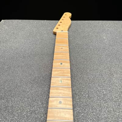 Flamed Maple Tele Style Neck C Shape Satin 9.5 Radius #9 image 8