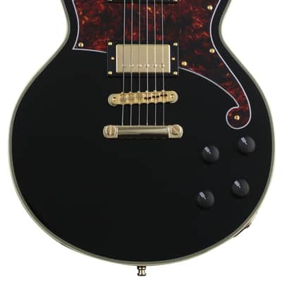 D'Angelico Deluxe Atlantic Electric Guitar - Solid Black image 1