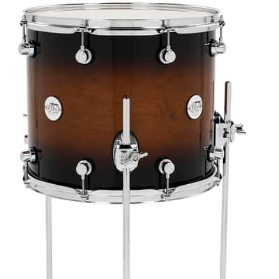 DW Design Series Tobacco Burst Gloss 12 x 14" Floor Tom DDLG1214TTTB image 1