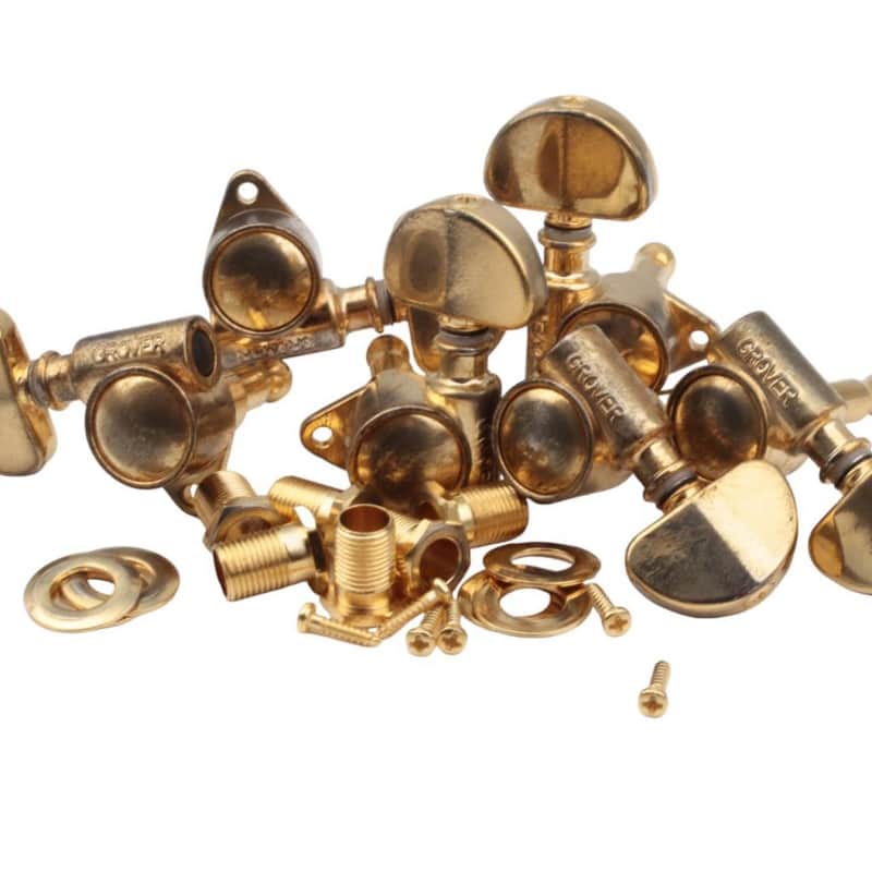 Grover Rotomatic "Milk Bottle" Gold aged Tuners 3/3 fits Gibson image 1