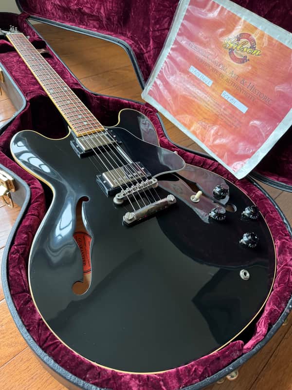 Gibson Custom Shop ES-335 Roy Orbison - Ebony Black image 1