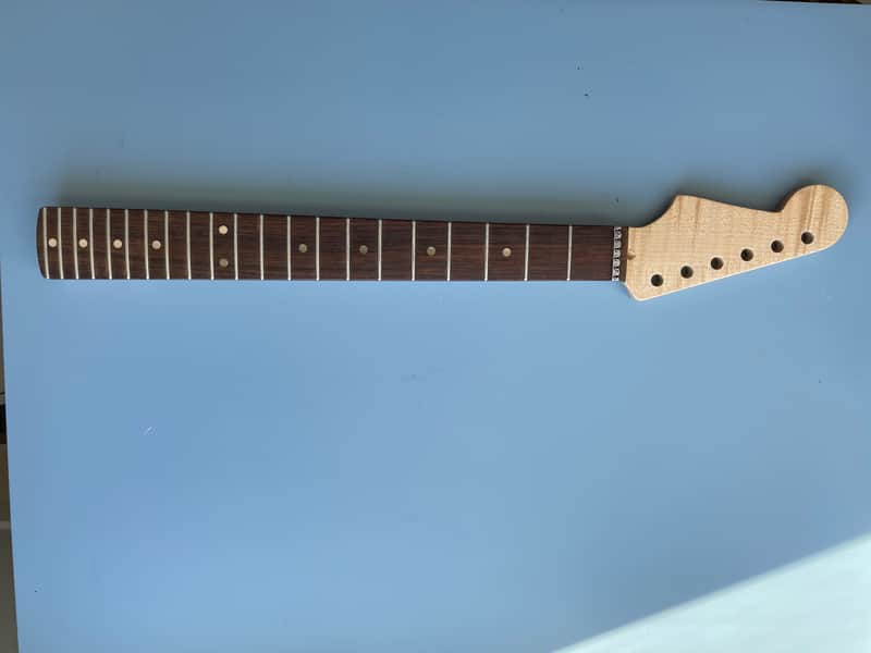 Musikraft Strat style Maple with Rosewood Fretboard 24 3/4" Scale LSR Nut 2024 - Gloss Nitrocellulose image 1
