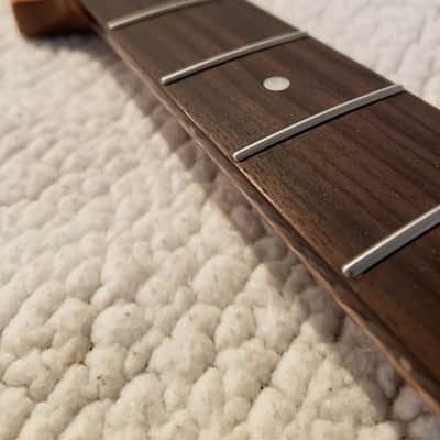 USA made roasted neck with amazing flame maple. Rosewood Fingerboard and Hidden fret tangs.Made for a Tele body # MRT-5A image 2