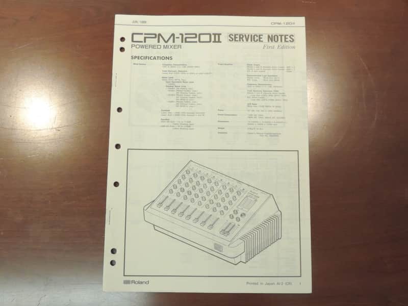Roland CPM-120 II Service Notes [Three Wave Music] image 1
