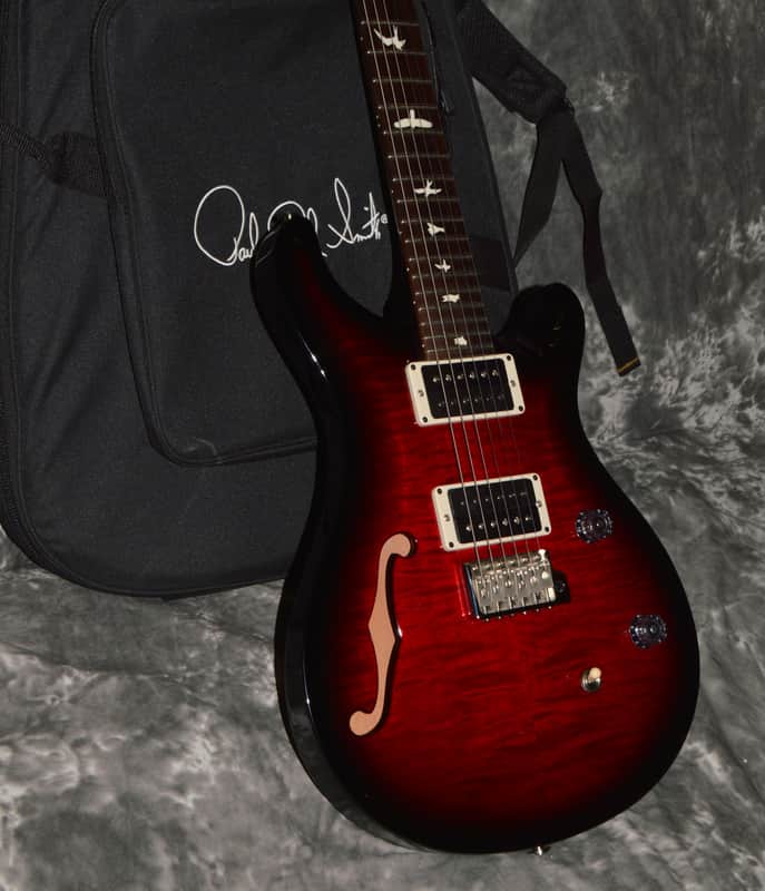 2019 PRS - CE Bolt-On Semi Hollow - Scarlet Smokeburst image 1