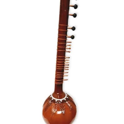 Sitar Indian Brown Sitar 7 Main String 13 Vibration With Bag Musical Instruments Gift For Professional Player and Beginners, Indian sitar image 4