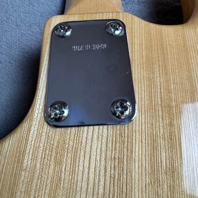 Vintage 1970s MIJ J.D. Lee Copy Jazz Bass Natural Maple Block Inlays Made in Japan image 13