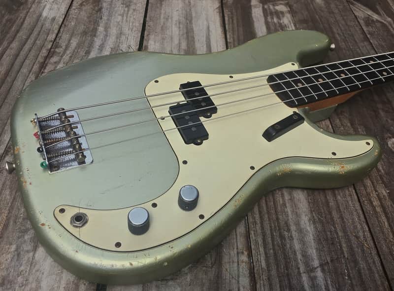 Danocaster Precision Bass 2017 - Firemist Silver image 1