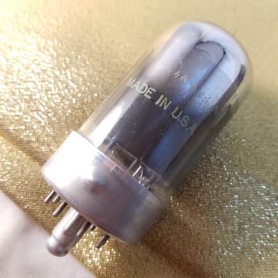 Sylvania Matched Pair (2) 7N7 Loktal tNOS AT1000 TESTED Vacuum Tubes greyglass T9 Bad Boy 3-hole dual triode (like 6SN7) 1952-1953 image 12