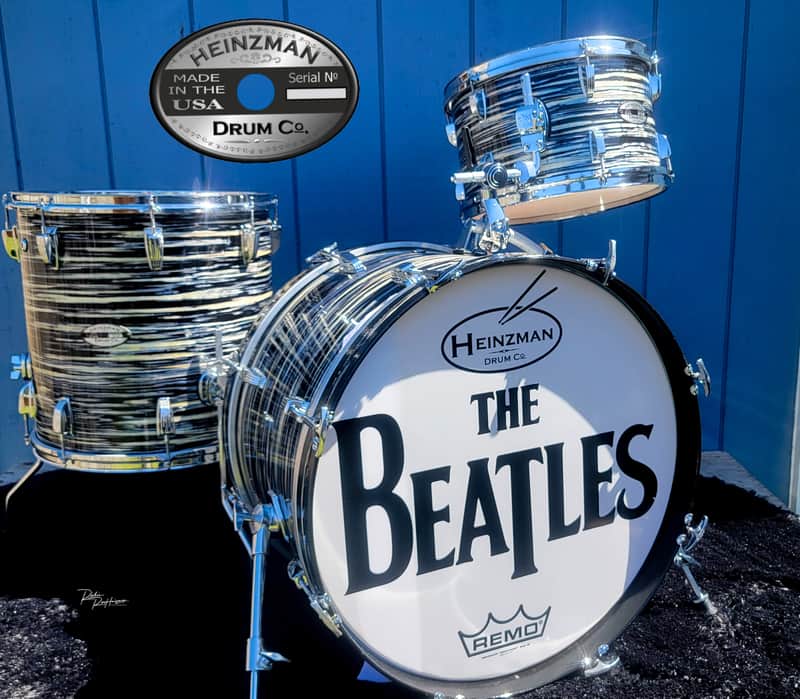Heinzman Beatstarr Custom Tribute Drum Set Beatstarr 2025 - Black Oyster Creme image 1