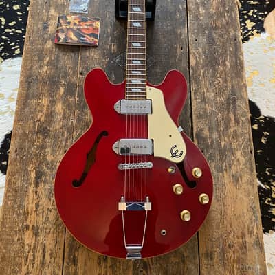 Epiphone 2004 Casino Electric Guitar Very Rare Factory Gloss Cherry Finish Peerless Factory Korea w/ OHSC image 22