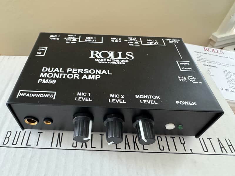 ROLLS PM59 デュアルパーソナルモニターアンプ Rolls PM59 Dual Personal Monitor Amp | Reverb