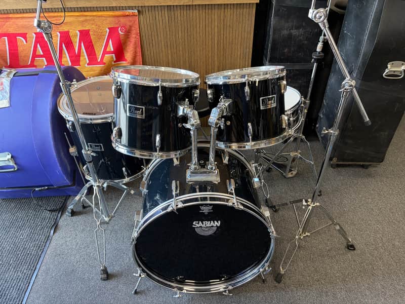 Pearl Forum series 5 piece with hardware/throne 2020 - black image 1