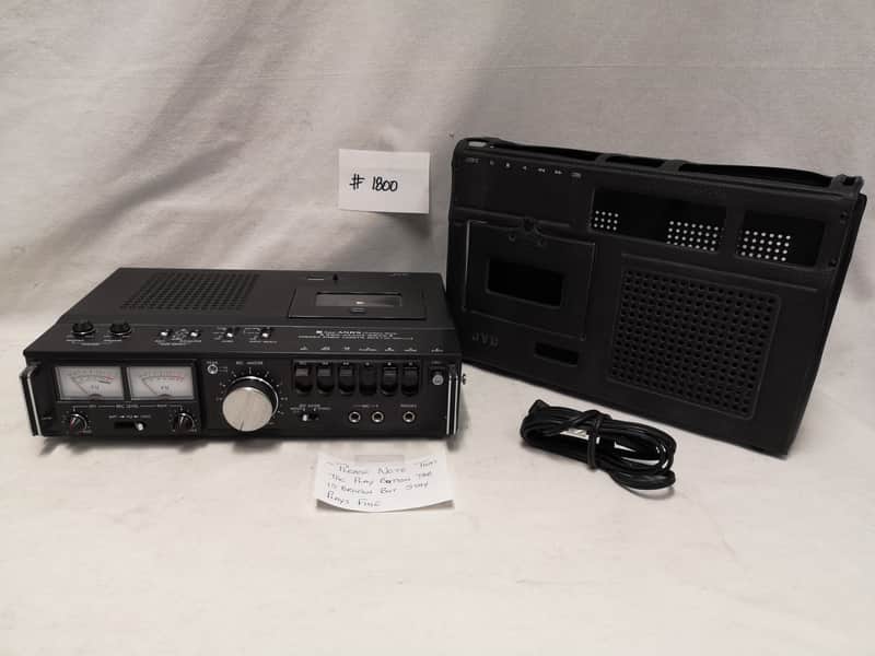 JVC KD-1636 MKII Portable Stereo Cassette Deck #1800 Vintage, Working Condition - Play Button Broken image 1