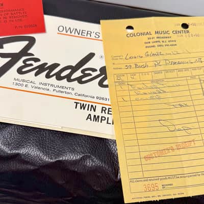 Fender 1975 Twin Reverb 2x12 Combo with Footswitch & Cover - Pre Owned *Pickup Only* image 19