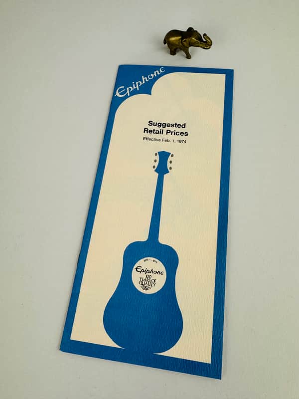 Epiphone Suggested Retail Price List (Norlin Era) 1974 image 1