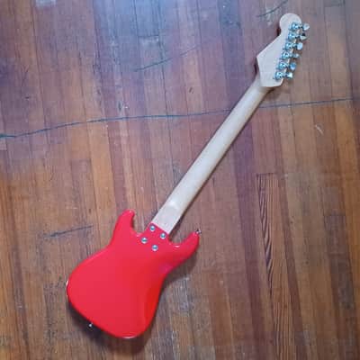 Full Scale Mini Strat Guitar With 2 Lipstick Pickups Slide Player Travel image 2