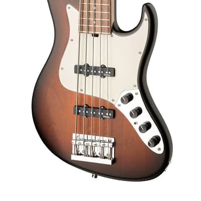 Sadowsky MetroLine 22-Fret Will Lee Bass, Red Alder Body, 5 String, Almond Sunburst Transparent Satin image 3