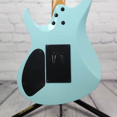 Balaguer Select Diablo Retro 27 6 String Electric Guitar Gloss Cerulean Blue Floyd image 7