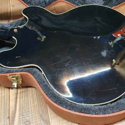 2015 Gibson ES-335 Bigsby Black Gold Tortoise Semi Hollow Electric Guitar image 7