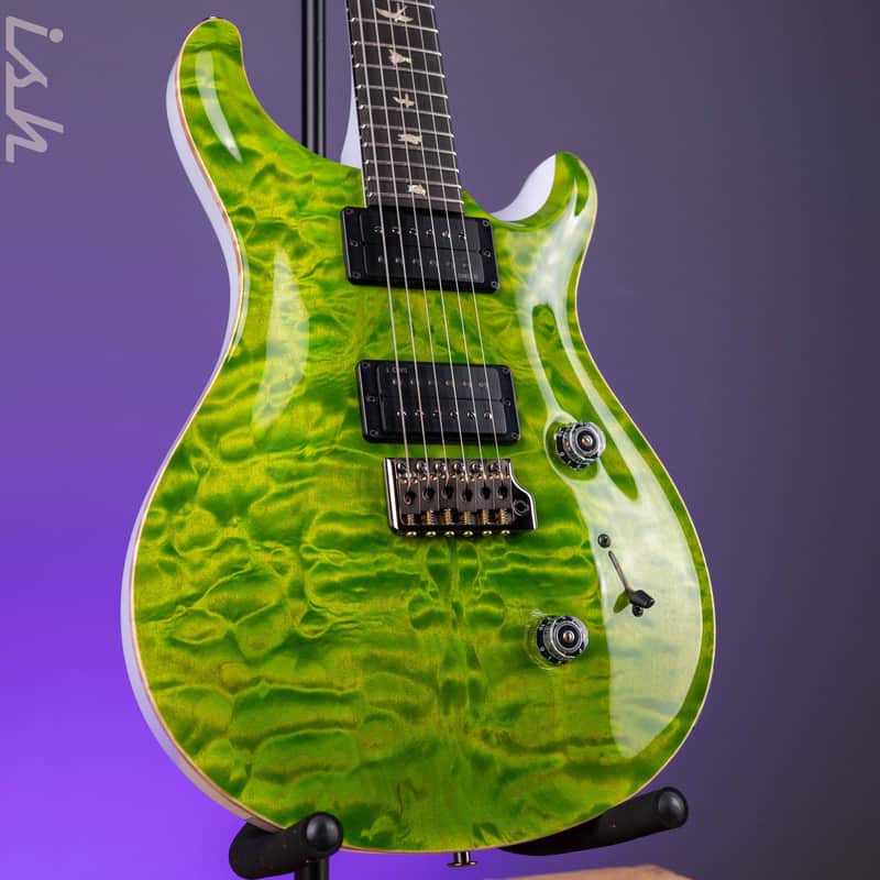 PRS Custom 24 Quilt Artist Top Eriza Verde Green with White Back Custom Color image 1